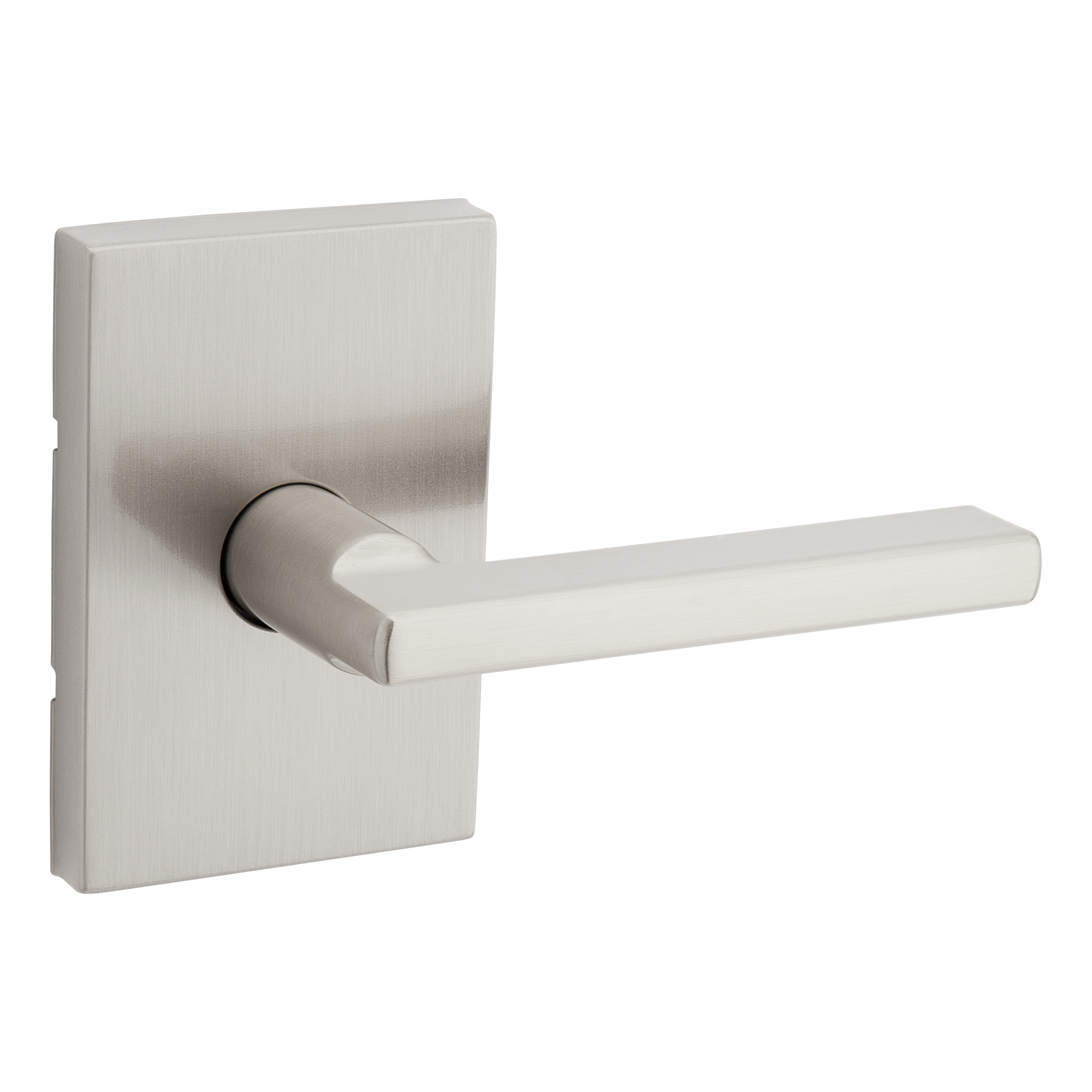 Kwikset Halifax Lever with Rectangular Rose Passage Door Lock with 6AL Latch and RCS Strike Kwikset