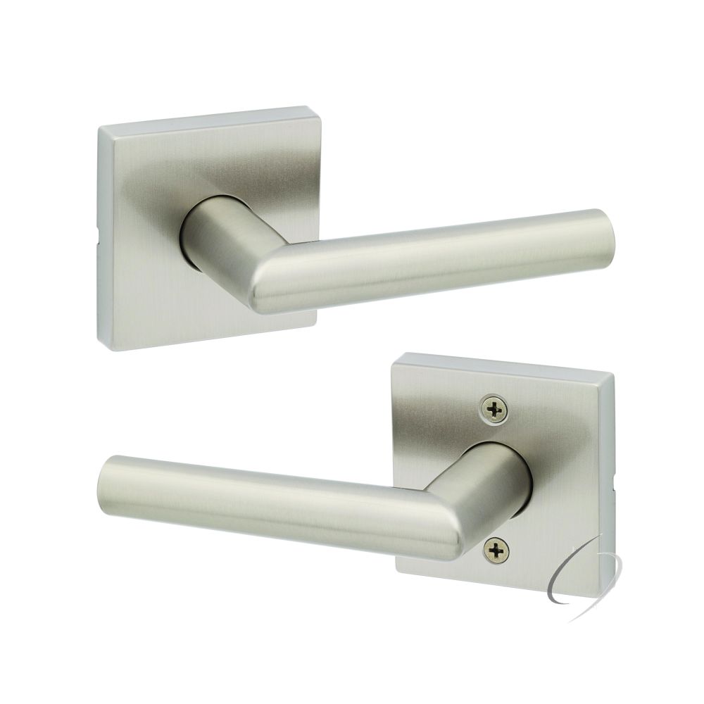 Kwikset Milan Lever with Square Rose Passage Door Lock with 6AL Latch and RCS Strike Kwikset