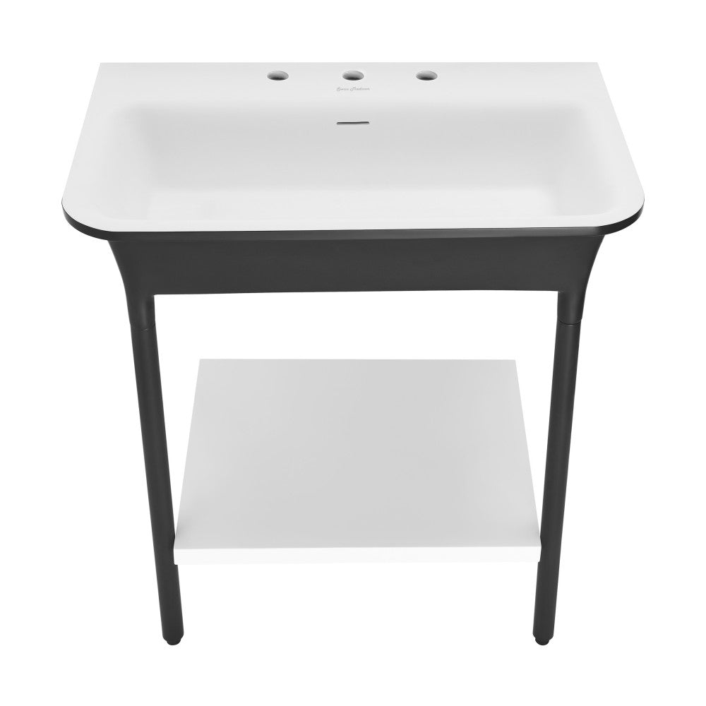 Swiss Madison Ivy 32" Solid Surface Console Sink