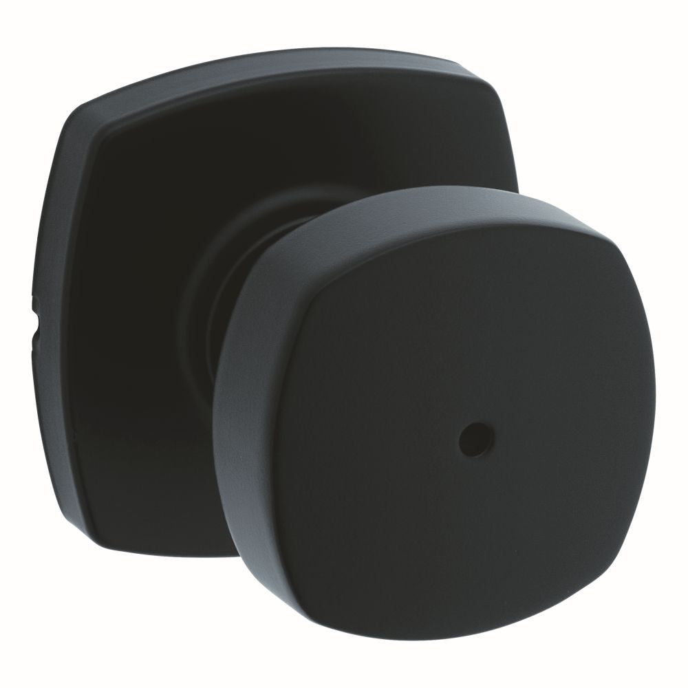 Kwikset Arroyo Knob with Midtown Rose Privacy Door Lock with 6AL Latch and RCS Strike Kwikset