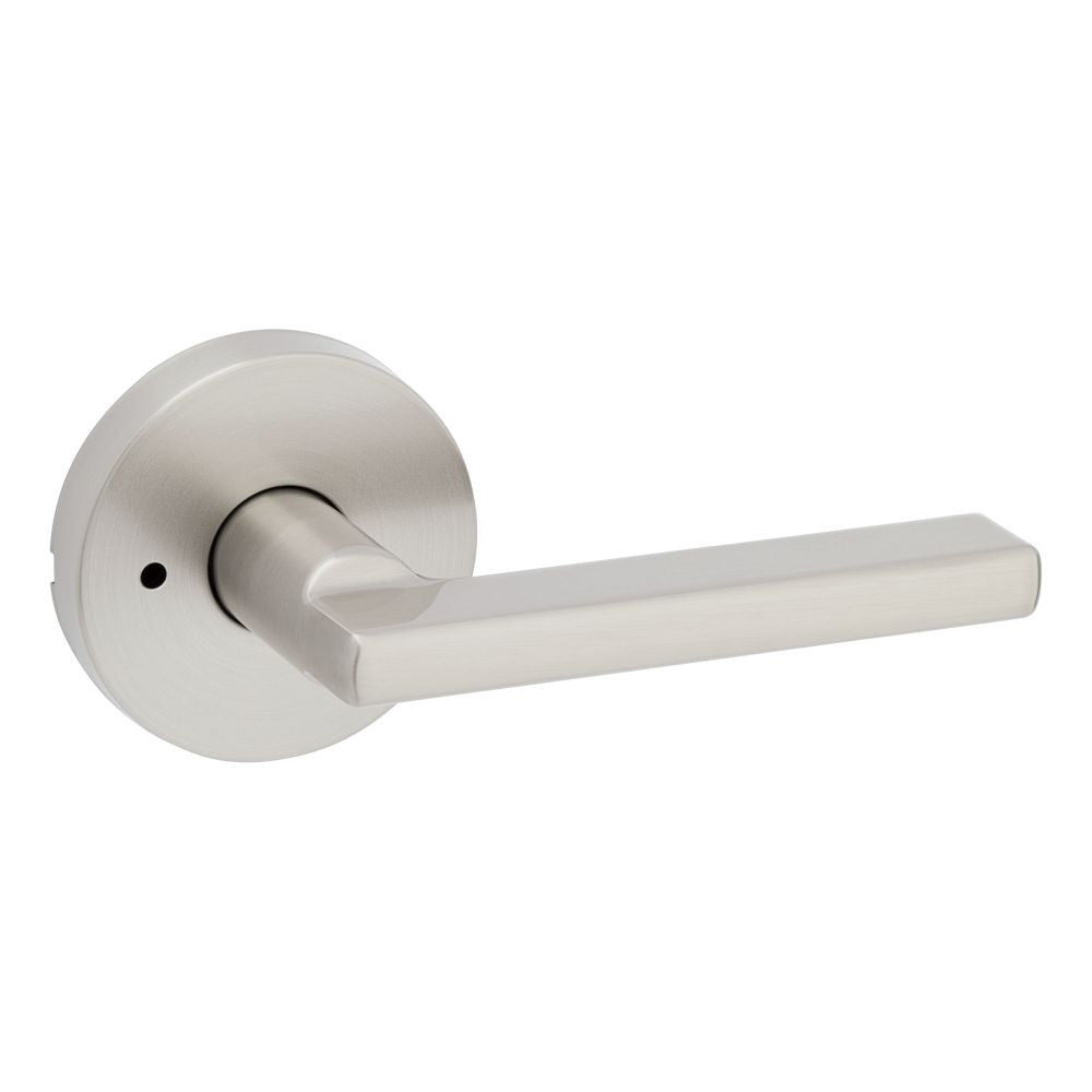 Kwikset Halifax Lever with Round Rose Privacy Door Lock with 6AL Latch and RCS Strike Kwikset