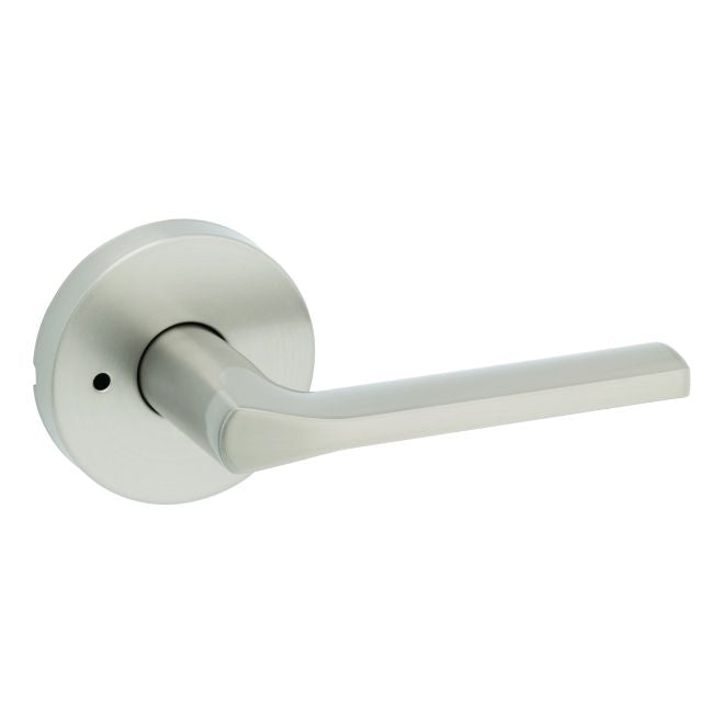 Kwikset Lisbon Lever with Round Rose Privacy Door Lock with 6AL Latch and RCS Strike Kwikset