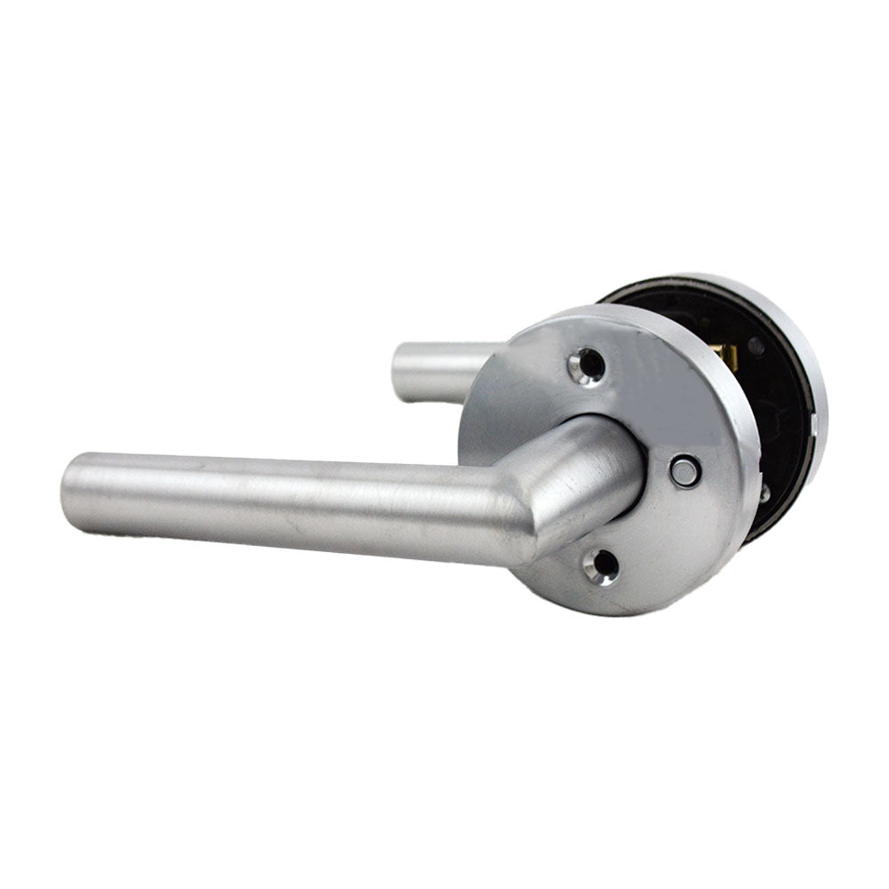 Kwikset Milan Lever with Round Rose Privacy Door Lock with 6AL Latch and RCS Strike Kwikset