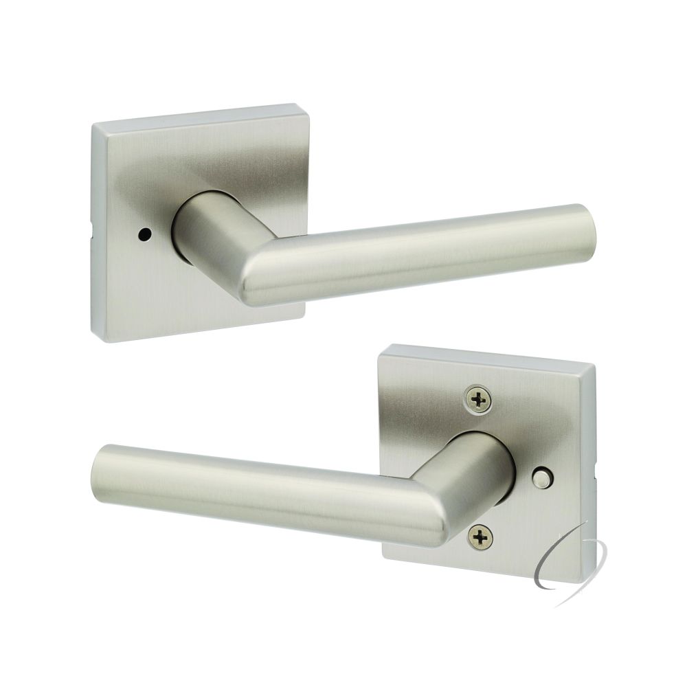 Kwikset Milan Lever with Square Rose Privacy Door Lock with 6AL Latch and RCS Strike Kwikset
