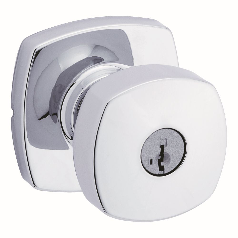 Kwikset Arroyo Knob with Midtown Rose Entry Door Lock SmartKey with 6AL Latch and RCS Strike Kwikset