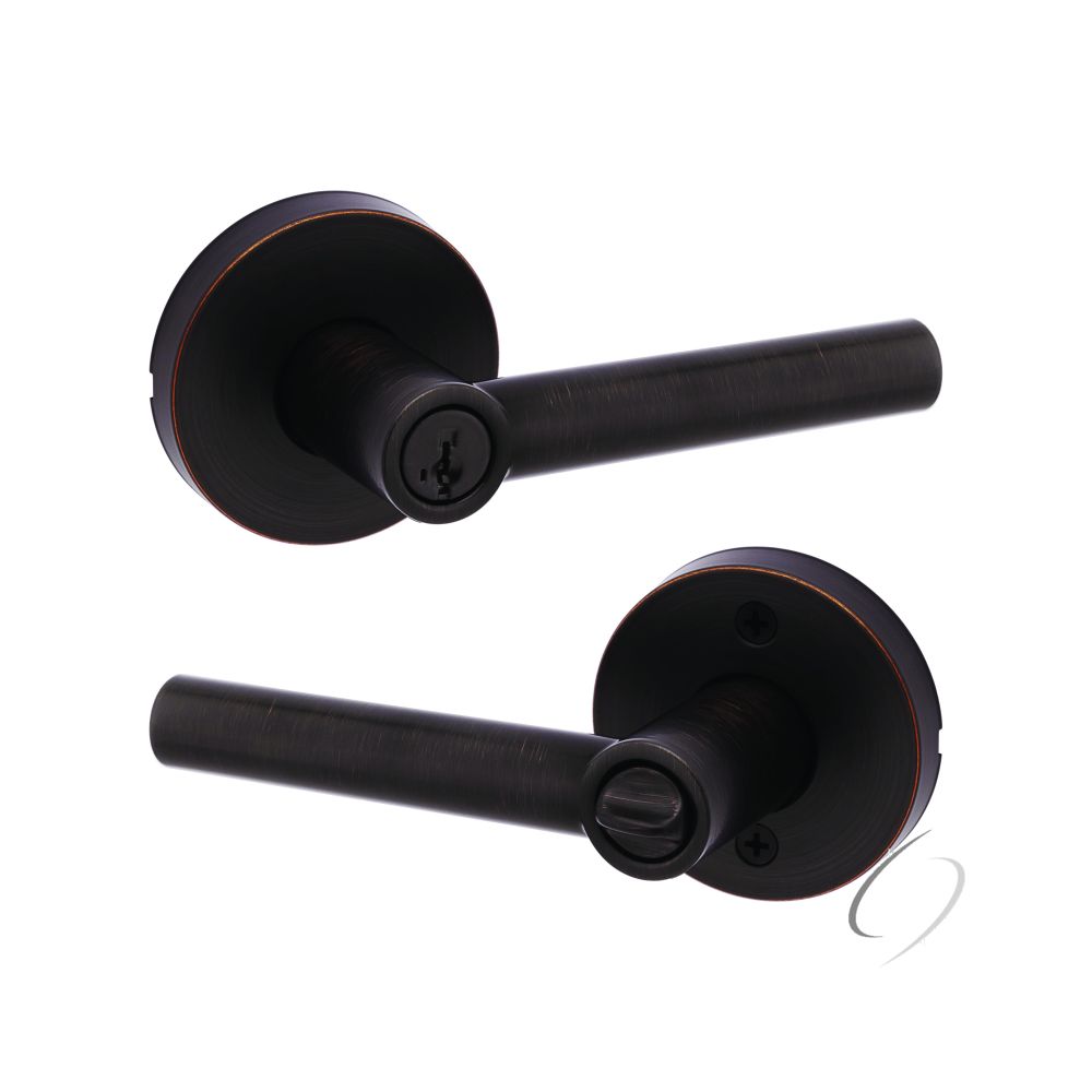 Kwikset Milan Lever with Round Rose Entry Door Lock SmartKey with 6AL Latch and RCS Strike Kwikset