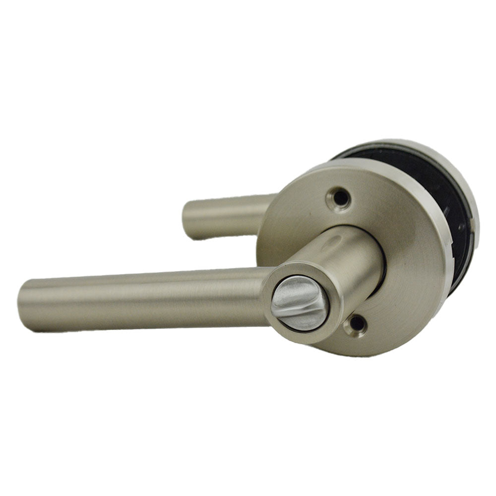 Kwikset Milan Lever with Round Rose Entry Door Lock SmartKey with 6AL Latch and RCS Strike Kwikset