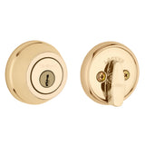 Kwikset Single Cylinder Deadbolt with 6AL Latch and STRKP Strike Pack which includes Square Corner, Round Corner and 5303 Round Corner Full Lip Strikes Kwikset