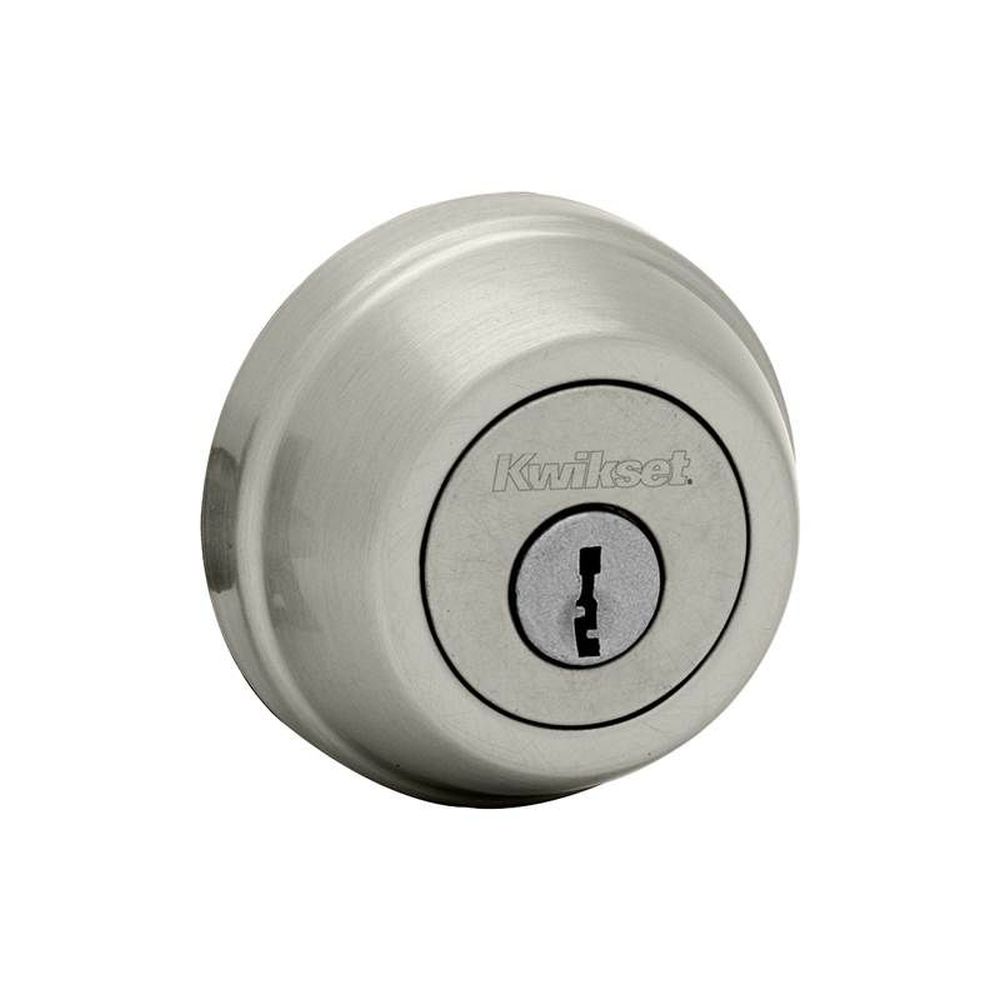 Kwikset Double Cylinder Deadbolt with 6AL Latch and STRKP Strike Pack which includes Square Corner, Round Corner and 5303 Round Corner Full Lip Strikes Kwikset