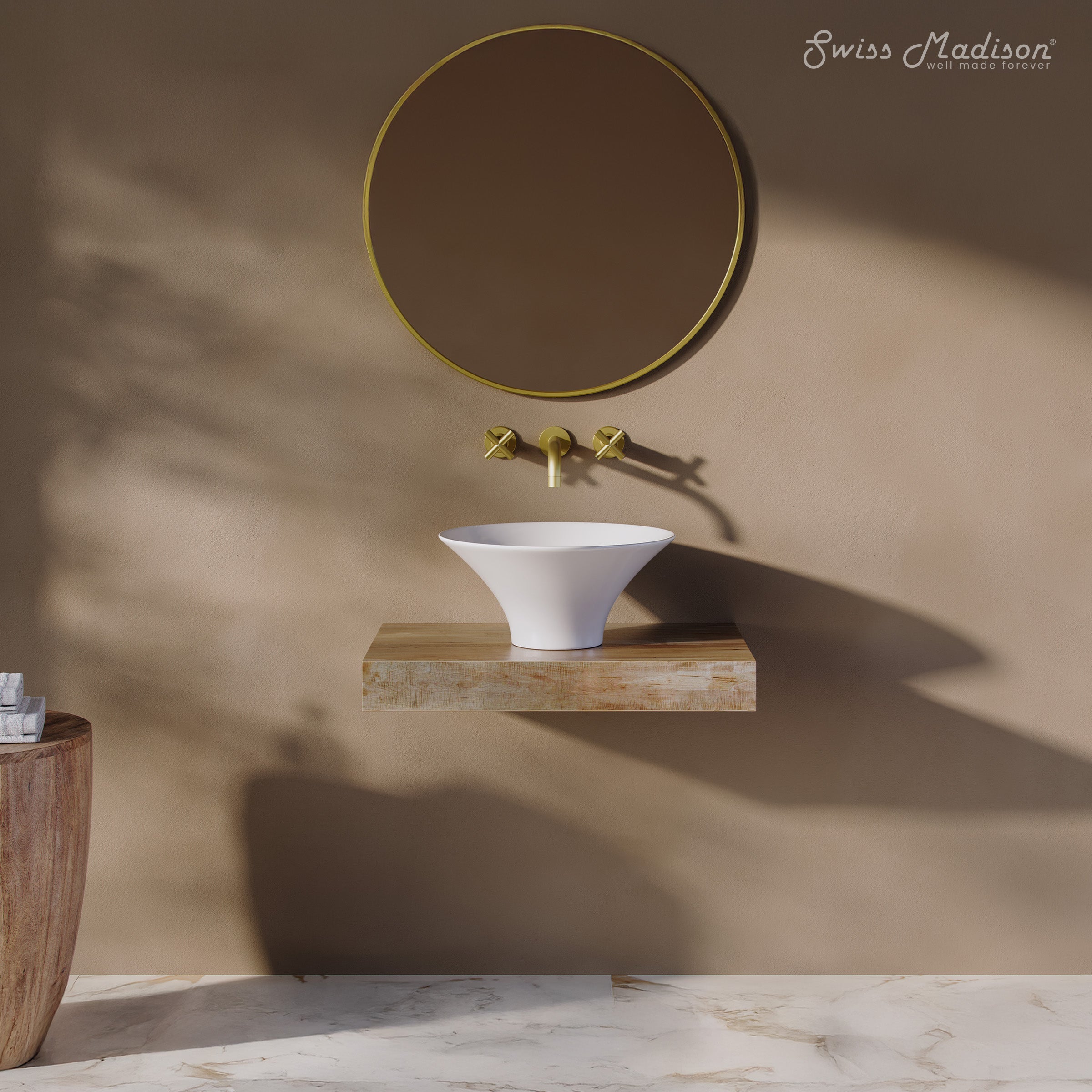 Swiss Madison Ivy 16.5" Round Vessel Sink