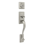 Kwikset Hawthorne Single Cylinder Exterior Handleset SmartKey with 6AL Latch and STRKP Strike Pack which includes Square Corner, Round Corner and 5303 Round Corner Full Lip Strikes Kwikset