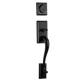 Kwikset Hawthorne Single Cylinder Exterior Handleset SmartKey with 6AL Latch and STRKP Strike Pack which includes Square Corner, Round Corner and 5303 Round Corner Full Lip Strikes Kwikset
