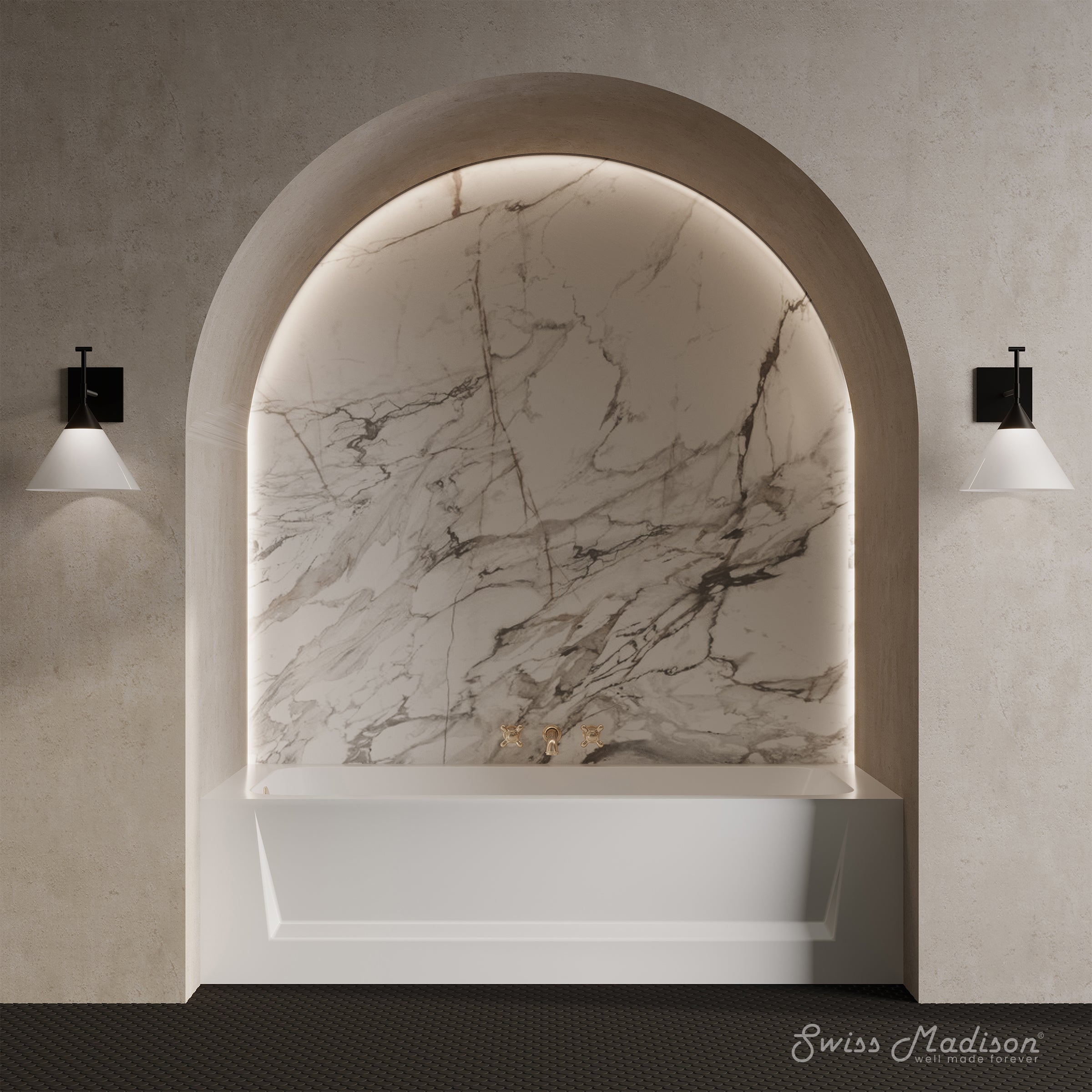 Swiss Madison Virage 60" x 30" Alcove Bathtub with Apron