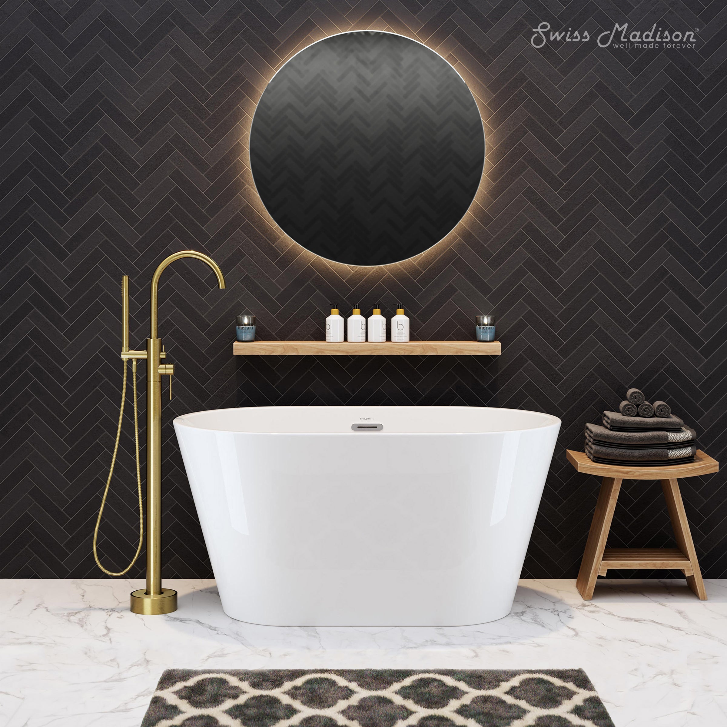 Swiss Madison Claire 48" Freestanding Bathtub