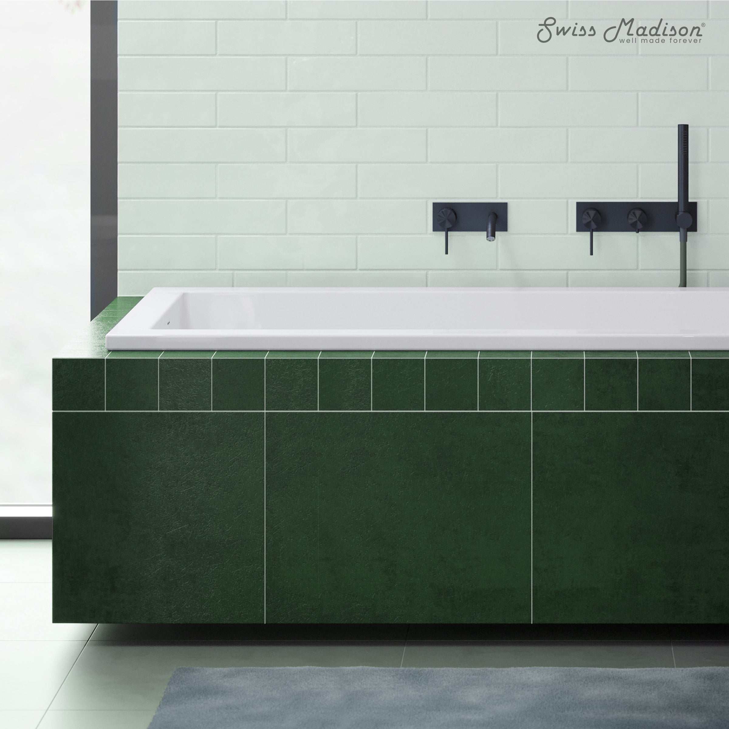 Swiss Madison Voltaire 48" x 30" Reversible Drain Drop-In Bathtub