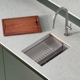 Swiss Madison Rivage 15 x 19 Single Basin Undermount Kitchen Workstation Sink