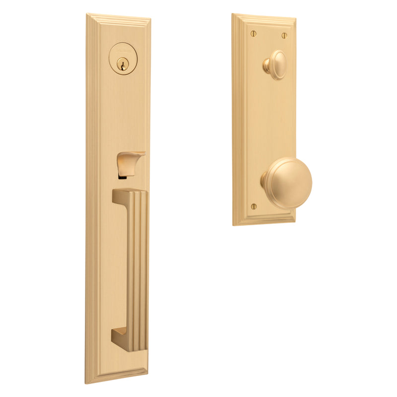 Baldwin Tremont Full Escutcheon Emergency Egress Single Cylinder Tubular Handleset with 5069 Knob Baldwin Estate
