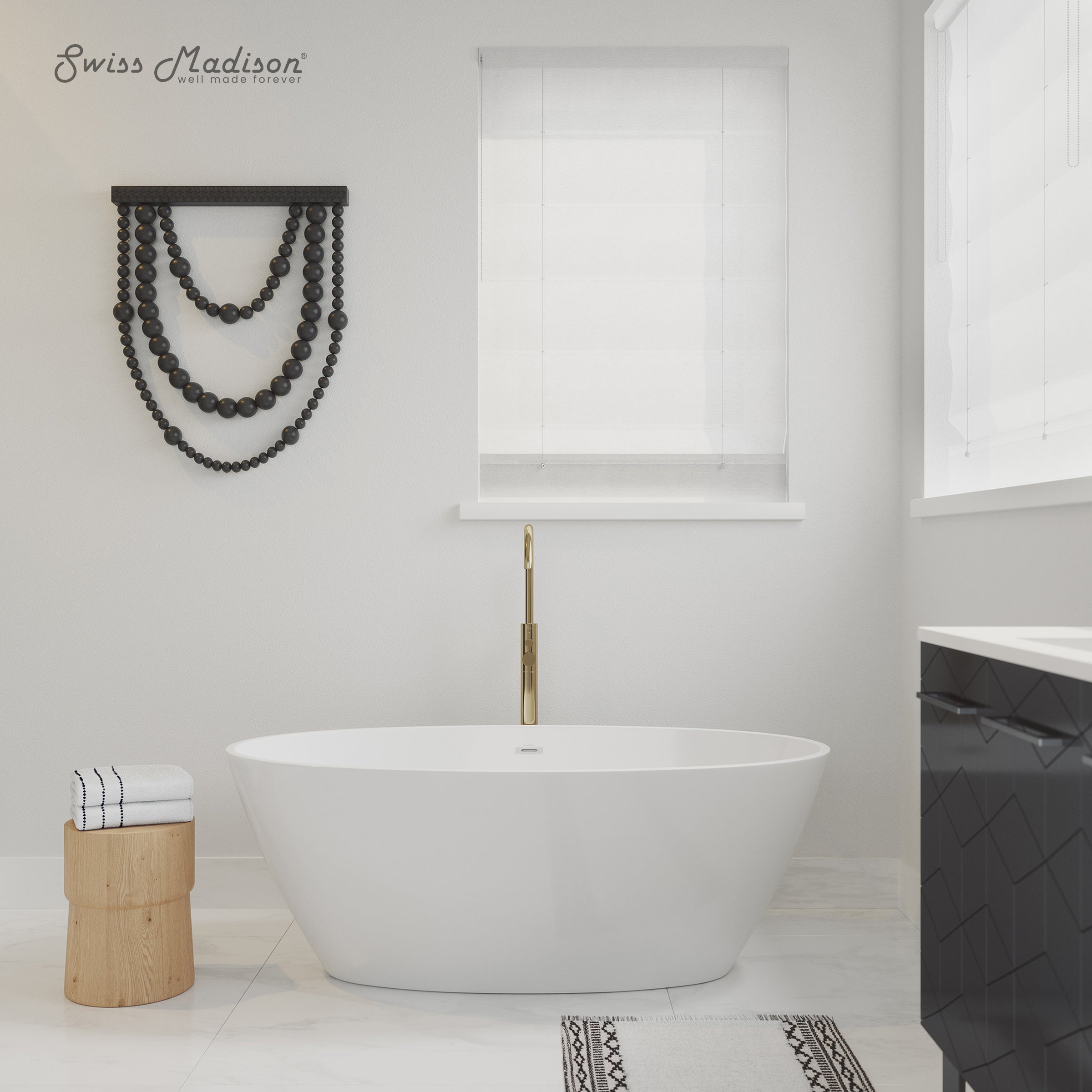 Swiss Madison Manoir 60" Freestanding Bathtub
