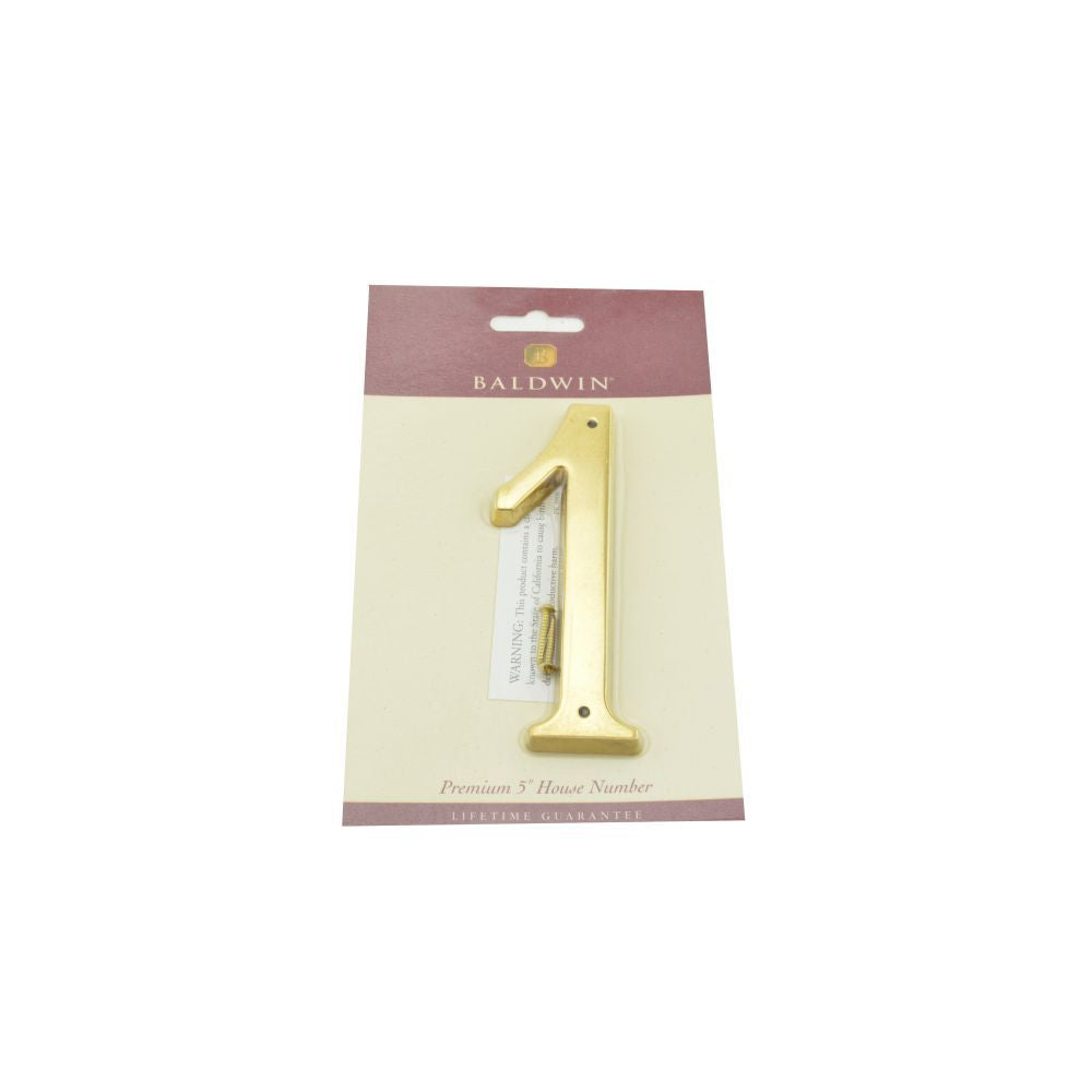 Baldwin 4-3/4" Carded House Number # 1 Baldwin Estate
