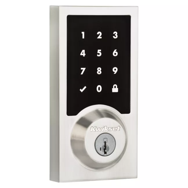 Kwikset Z-Wave ZW500 Enabled Contemporary Smartcode Touchscreen Deadbolt with RCAL Latch and RCS Strike Kwikset