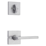 Kwikset Halifax Lever with Square Rose Interior Single Cylinder Handleset Trim for Both 800 and 687 Series Handlesets