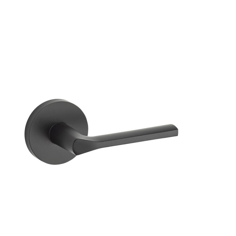 Kwikset Lisbon Lever with Round Rose Interior Single Cylinder Handleset Trim for Both 800 and 687 Series Handlesets Kwikset