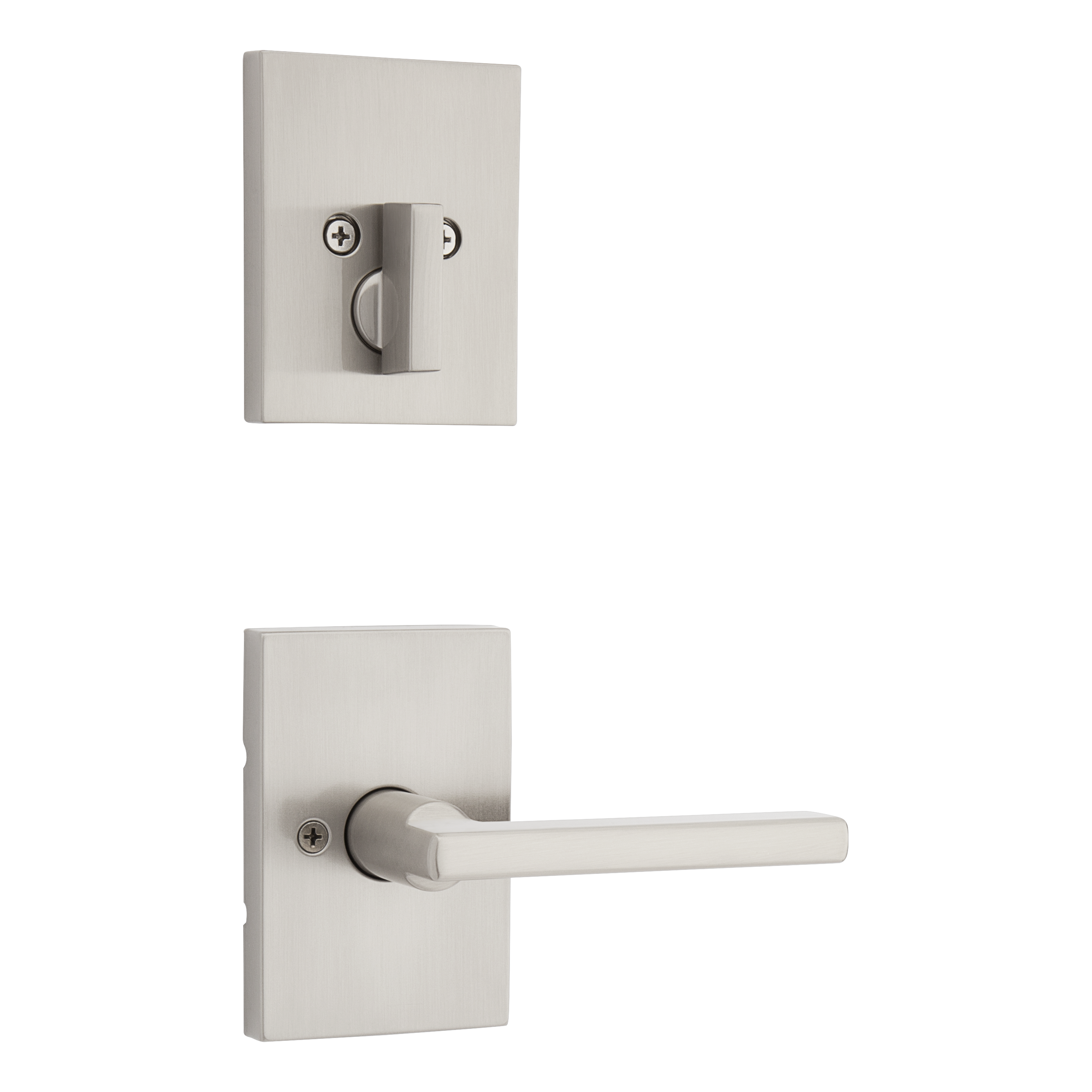 Kwikset Halifax Lever Single Cylinder Interior Trim with Rectangular Rose Kwikset