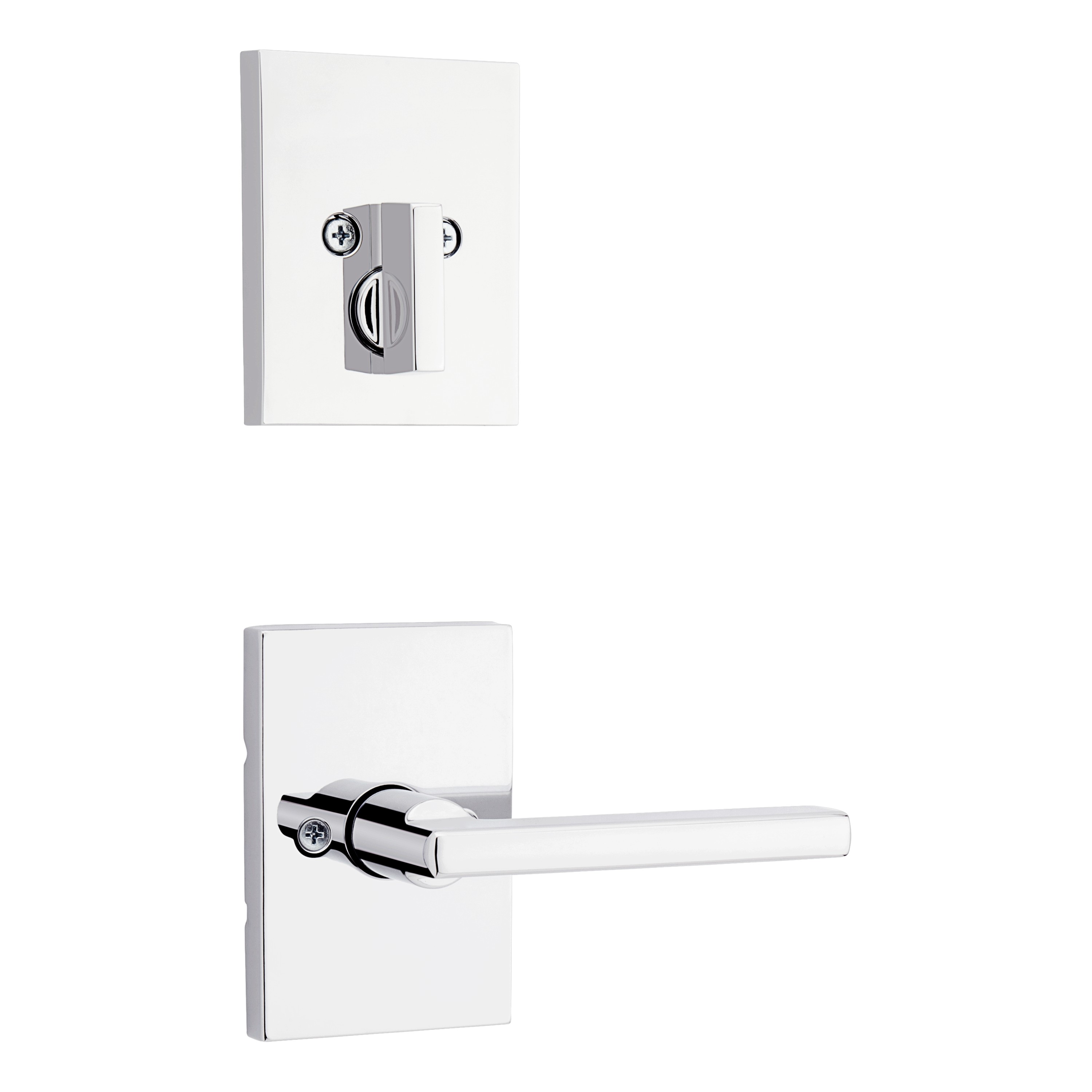 Kwikset Halifax Lever Single Cylinder Interior Trim with Rectangular Rose Kwikset