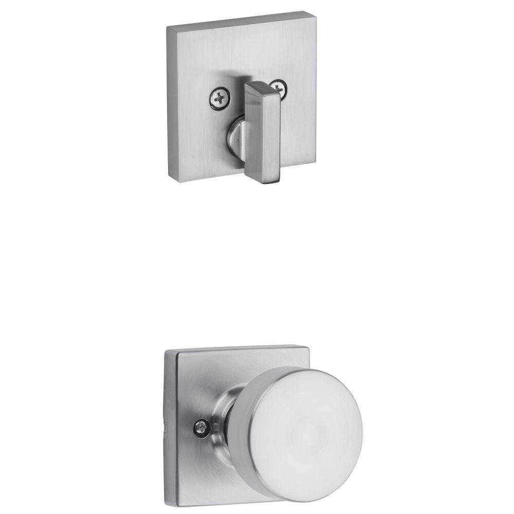 Kwikset Pismo Knob Trim with Square Rose Single Cylinder Interior Kwikset