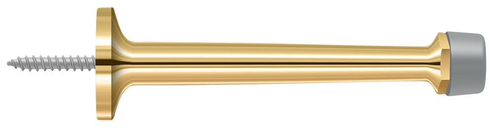 Deltana 4" Baseboard Door Bumper; Solid Brass; Deltana