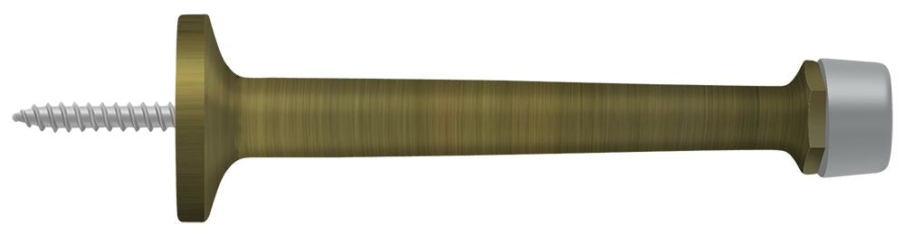 Deltana 4" Baseboard Door Bumper; Solid Brass; Deltana