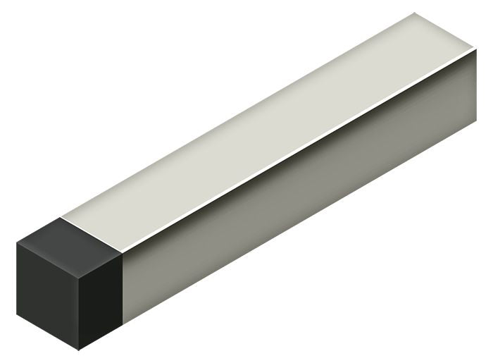 Deltana 4" Modern Square Heavy Duty Door Bumper; Steel; Deltana