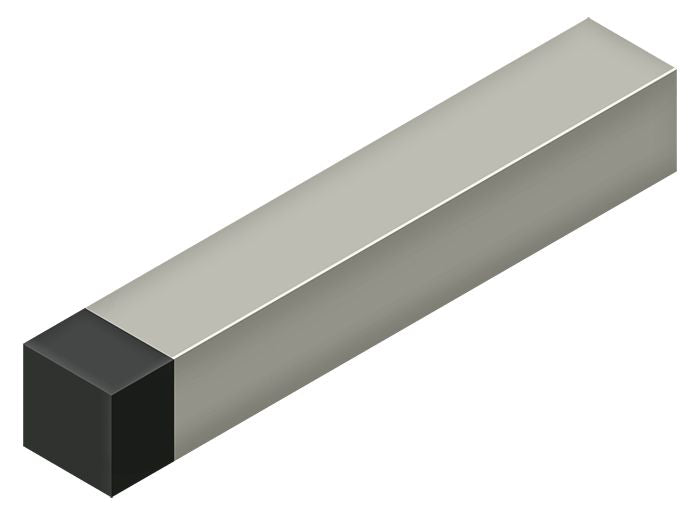 Deltana 4" Modern Square Heavy Duty Door Bumper; Steel; Deltana
