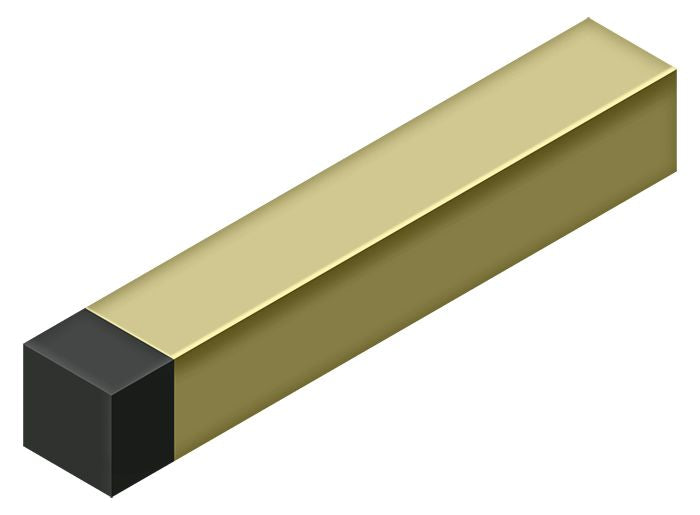 Deltana 4" Modern Square Heavy Duty Door Bumper; Steel; Deltana