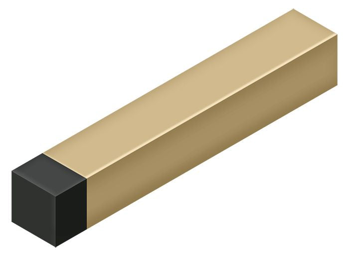 Deltana 4" Modern Square Heavy Duty Door Bumper; Steel; Deltana