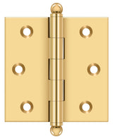 Deltana 2-1/2" x 2-1/2" Hinge; with Ball Tips; Deltana