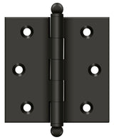 Deltana 2-1/2" x 2-1/2" Hinge; with Ball Tips; Deltana