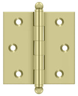 Deltana 2-1/2" x 2-1/2" Hinge; with Ball Tips; Deltana