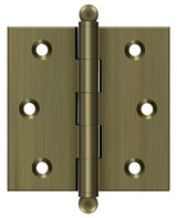 Deltana 2-1/2" x 2-1/2" Hinge; with Ball Tips; Deltana