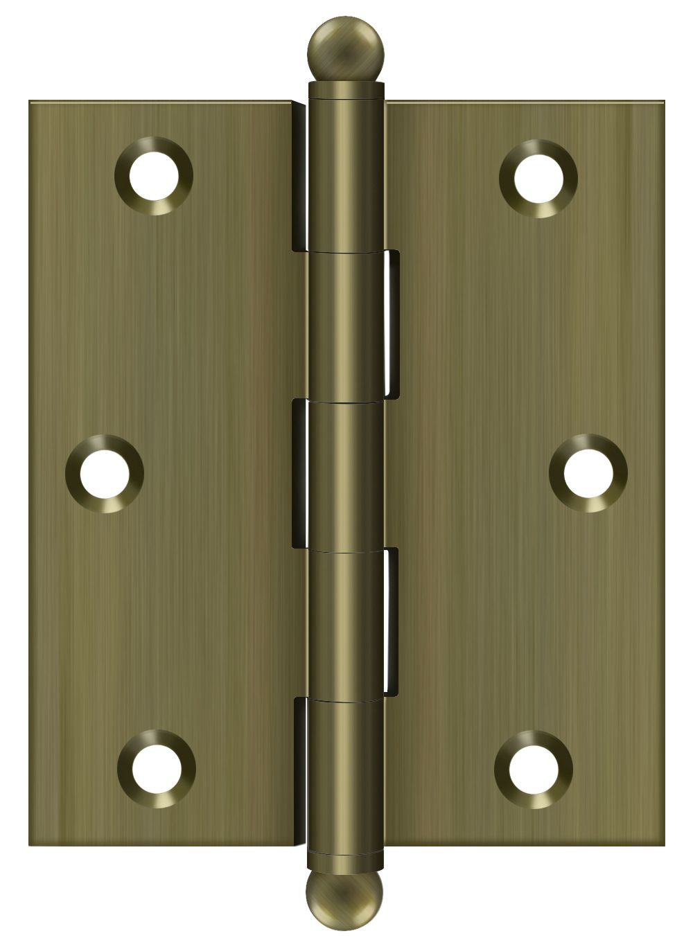 Deltana 3" x 2-1/2" Hinge; with Ball Tips; Deltana