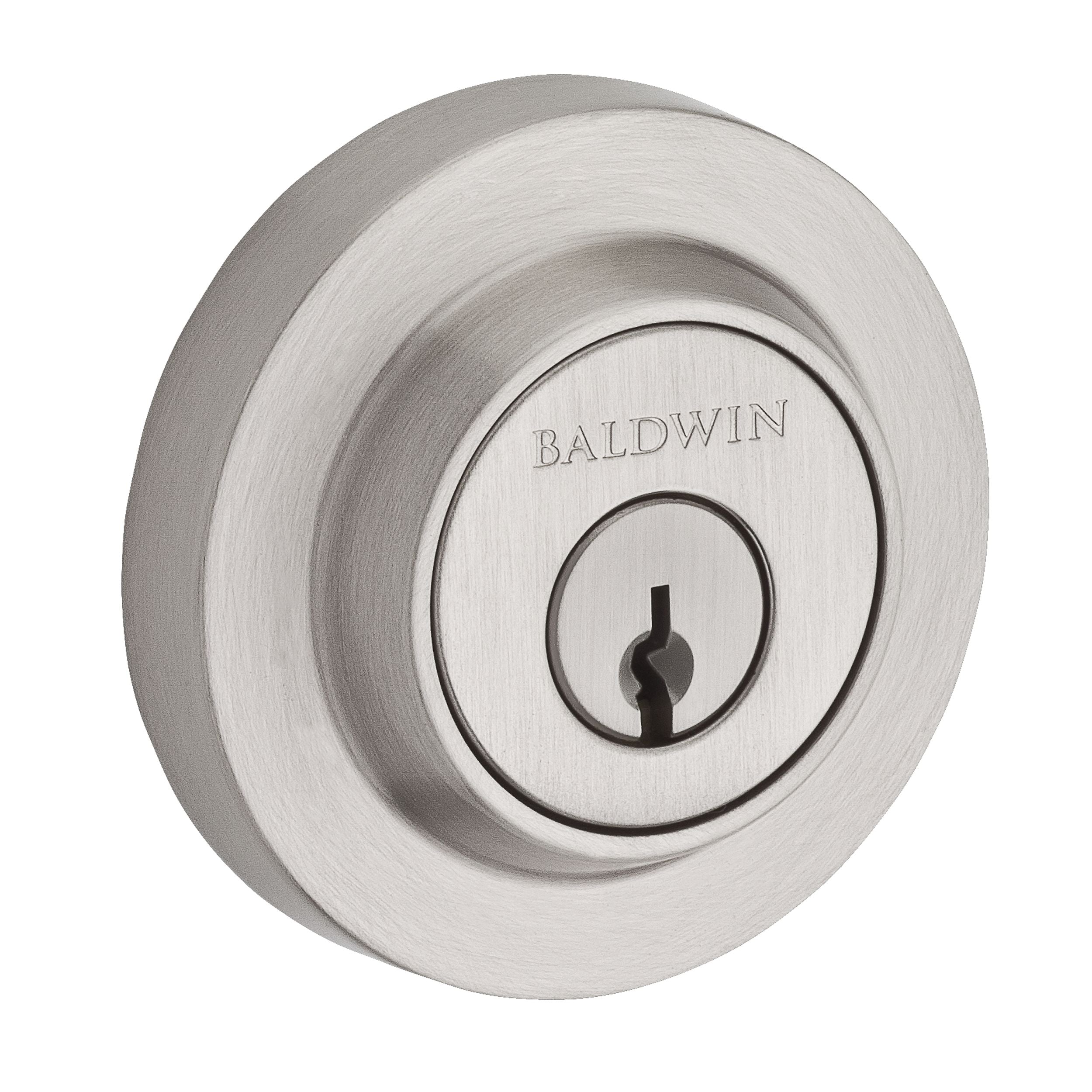 Baldwin Reserve Double Cylinder Contemporary Round Deadbolt with 6AL Latch and Dual Strike Baldwin Reserve