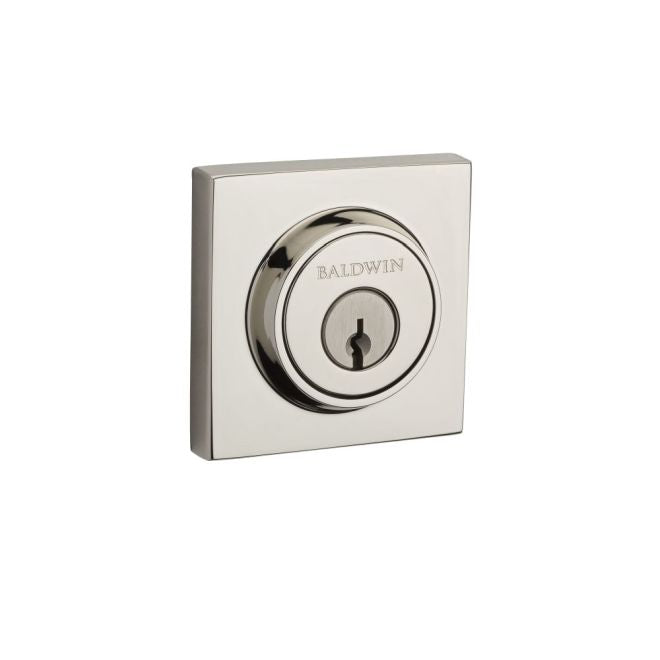 Baldwin Reserve Double Cylinder Contemporary Square Deadbolt with 6AL Latch and Dual Strike Baldwin Reserve