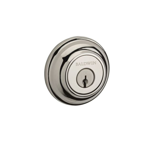Baldwin Reserve Double Cylinder Traditional Round Deadbolt with 6AL Latch and Dual Strike Baldwin Reserve