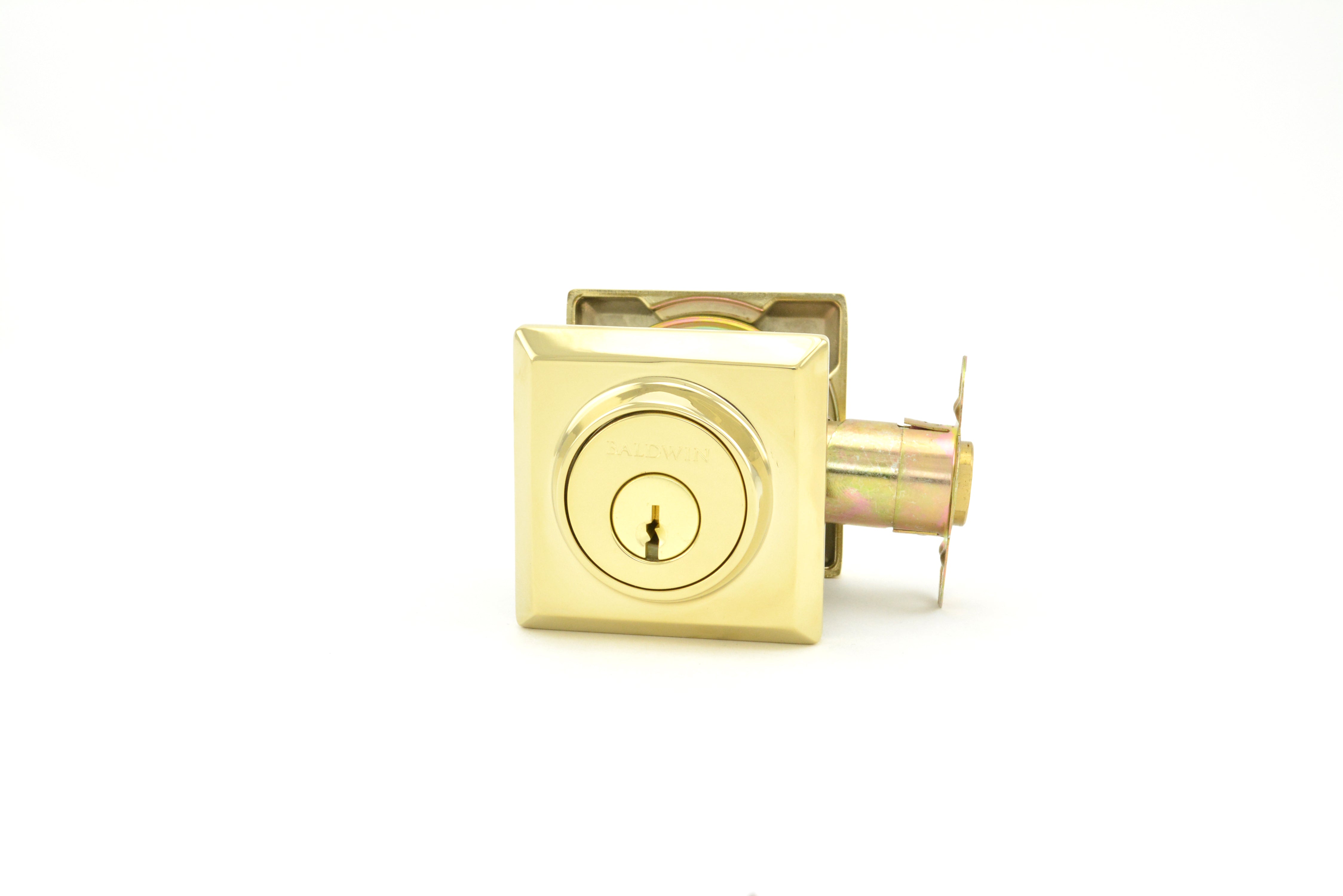 Baldwin Reserve Double Cylinder Traditional Square Deadbolt with 6AL Latch and Dual Strike Baldwin Reserve