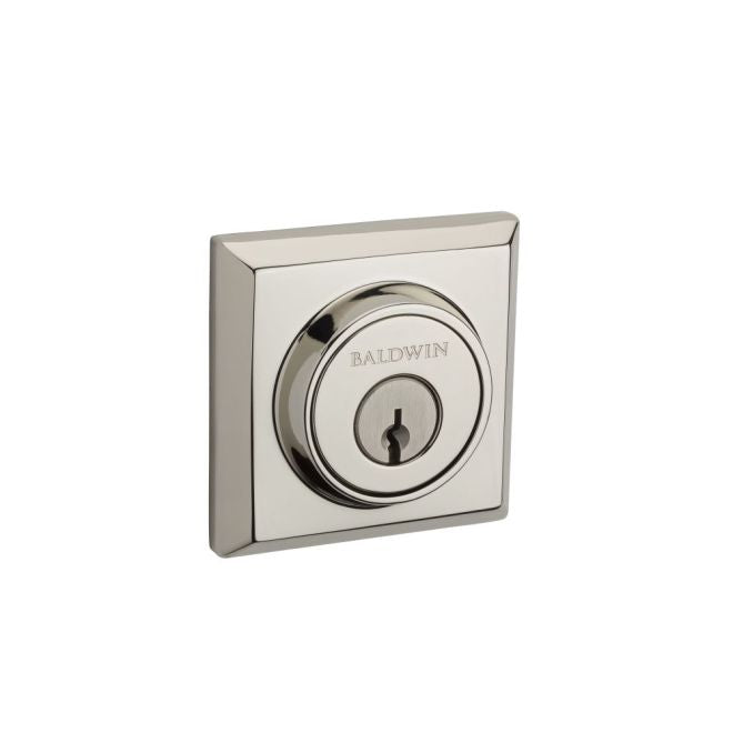 Baldwin Reserve Double Cylinder Traditional Square Deadbolt with 6AL Latch and Dual Strike Baldwin Reserve