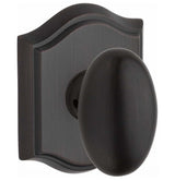 Baldwin Reserve Entry Ellipse Knob and Traditional Arch Rose with 6AL Latch and Dual Strike Baldwin Reserve