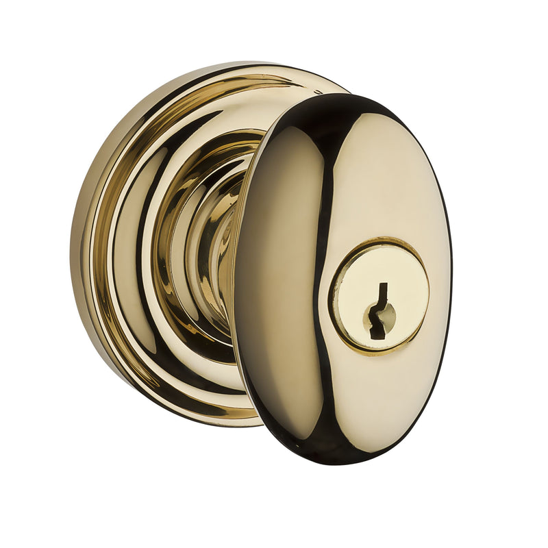 Baldwin Reserve Entry Ellipse Knob and Traditional Round Rose with 6AL Latch and Dual Strike Baldwin Reserve