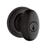 Baldwin Reserve Entry Ellipse Knob and Traditional Round Rose with 6AL Latch and Dual Strike Baldwin Reserve