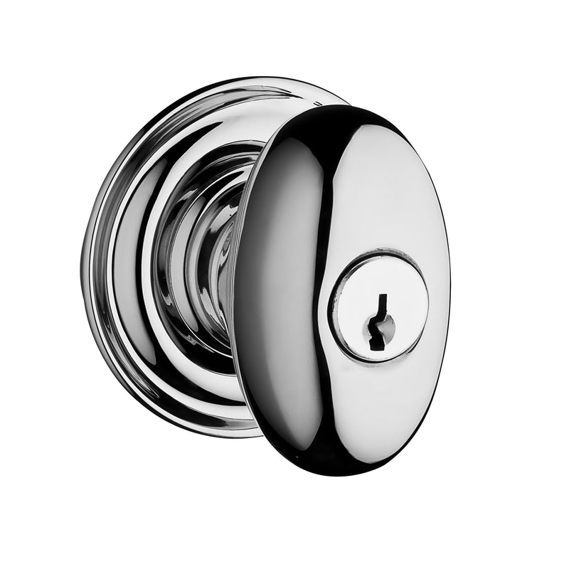 Baldwin Reserve Entry Ellipse Knob and Traditional Round Rose with 6AL Latch and Dual Strike Baldwin Reserve