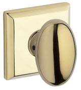 Baldwin Reserve Entry Ellipse Knob and Traditional Square Rose with 6AL Latch and Dual Strike Baldwin Reserve